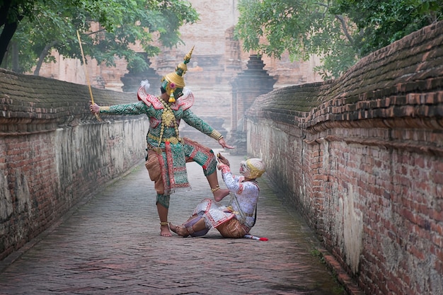 Khon Mask Traditioneller thailändischer Drachetanz