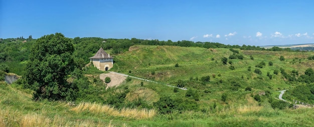 Khotyn Ucrânia 11072021 Fortaleza de Khotyn na região de Chernivtsi da Ucrânia em um dia ensolarado de verão