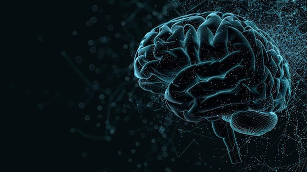 KI-Algorithmus neuronale Netzwerke und Datenverarbeitungselemente Konzeptbild zur KI-Entwicklung
