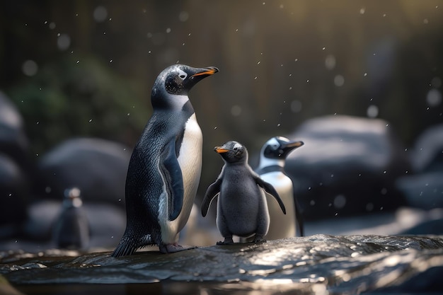 KI der Pinguinfamilie generiert