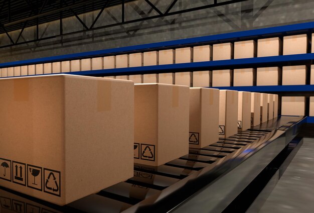 KI-Fertigung Boxprodukt Objekt für die Technologie der verarbeitenden Industrie Produktbox Export