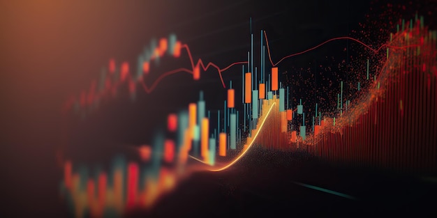 KI-generative KI-generierte Geschäftsdiagrammdaten Forex-Aktienfinanzierungsgrafik Marketing-Einkommensstatistik Grafikkunst