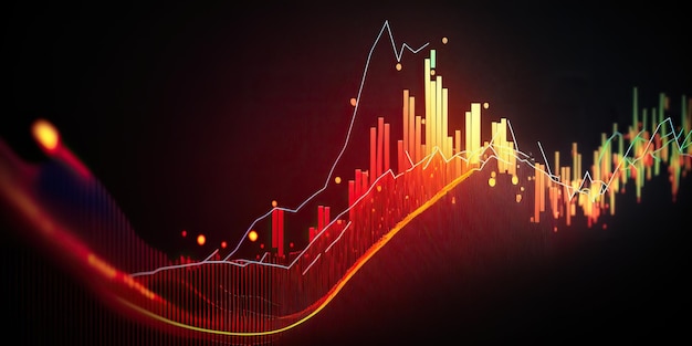 KI-generative KI-generierte Geschäftsdiagrammdaten Forex-Aktienfinanzierungsgrafik Marketing-Einkommensstatistik Grafikkunst