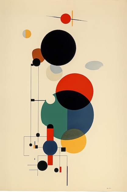 KI-generativer Hintergrund im Bauhaus-Stil