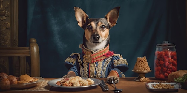 KI-generierte KI-generative Hundefutter-Tat-Mahlzeit-Werbung Ladenmarkt-Marketing Tierzoo
