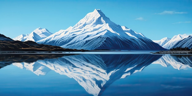 KI-generierte KI-generative Natur im Freien, Hintergrund, Landschaft, Bergwasser