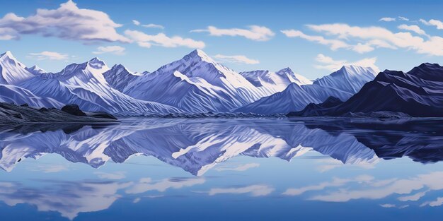 KI-generierte KI-generative Natur im Freien, Hintergrund, Landschaft, Bergwasser