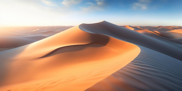 KI-generierte KI-generative Sanddüne, wunderschöne Landschaften, Outdoor-Naturabenteuer, Grafikkunst