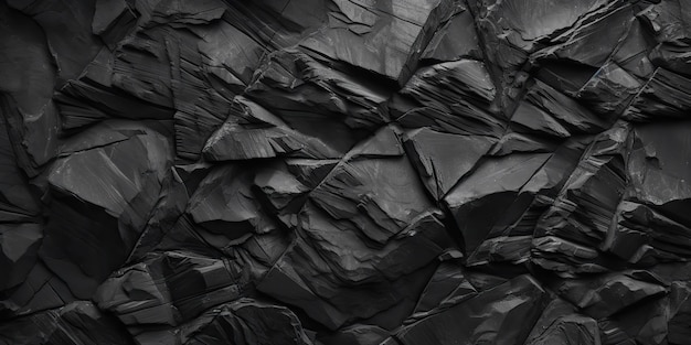 KI-generierte KI-generative schwarzgraue Backsteinfelsen-Marmor-Steinwanddekorationshintergrund