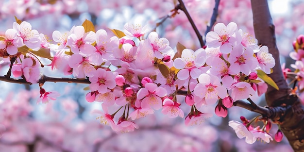 KI-generierte KI-generative traditionelle japanische Blumen-Sakura-Kirschblütenbaum-Grafik