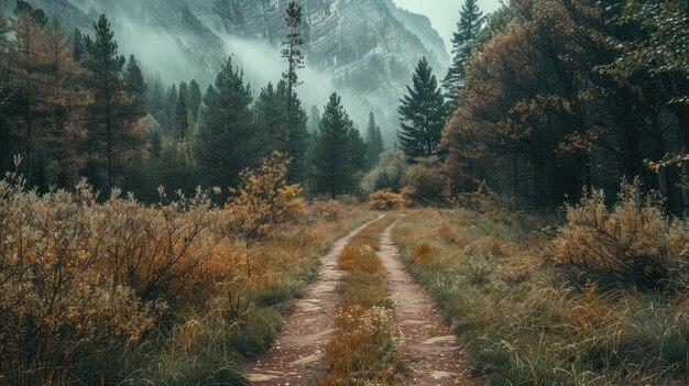 Foto ki-generiertes bild des wanderweges