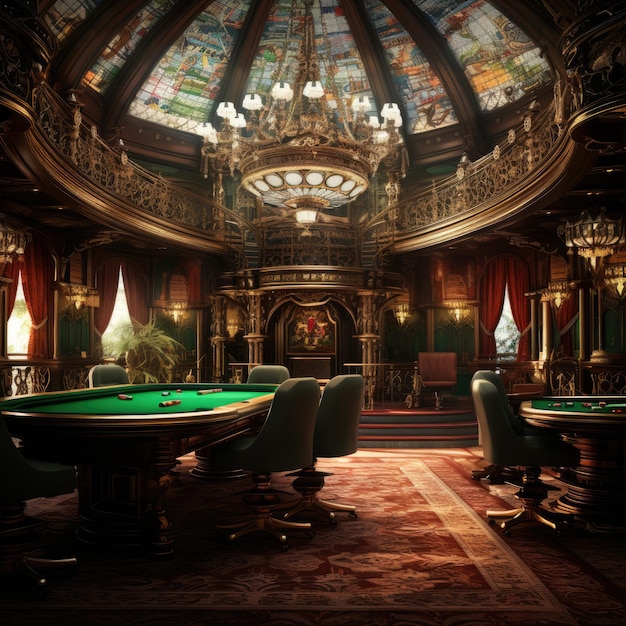 KI-generiertes Bild im Casino-Raum
