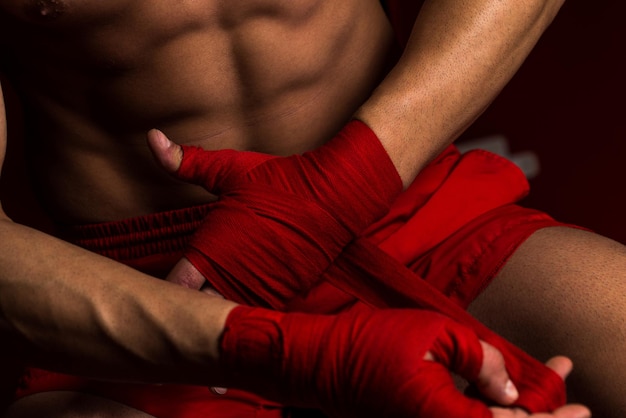 Kick Boxer se preparando