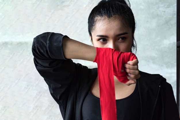 Foto kickboxen mischkampfkünste boxen muay thai frauen - weiblich