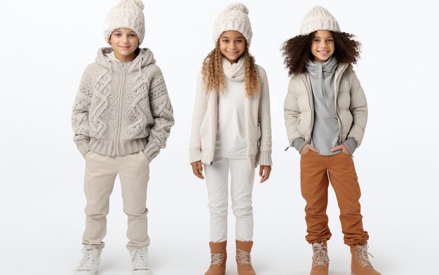 Kids39 Winter Styles Snowy Serenity enthüllt isoliert auf einem transparenten Hintergrund