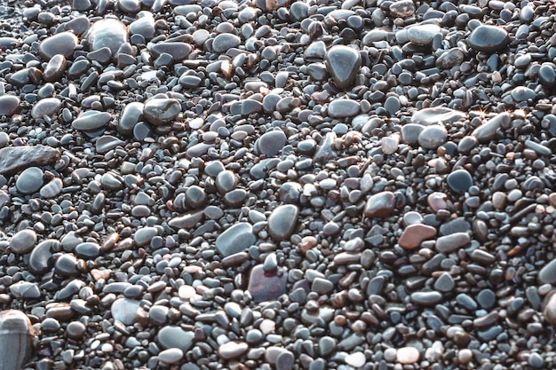 Kieselsteine am Strand