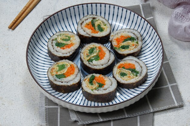 Kimbap oder GimbapSushi im koreanischen Stil