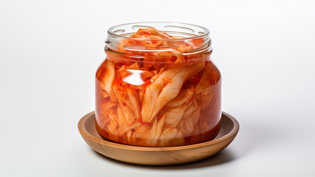 Foto kimchi aislado en fondo blanco