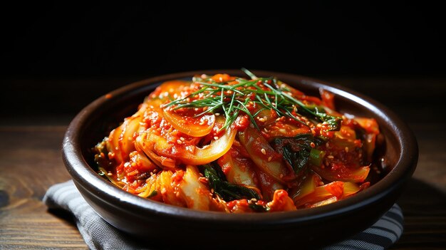 kimchi em tigela escura kimchi caseiro