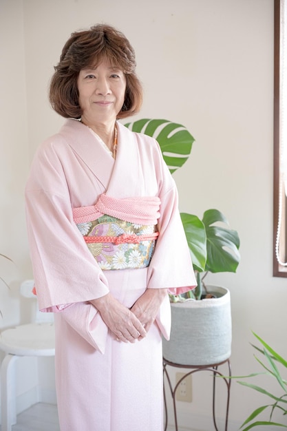 Kimono japanische alte Frau