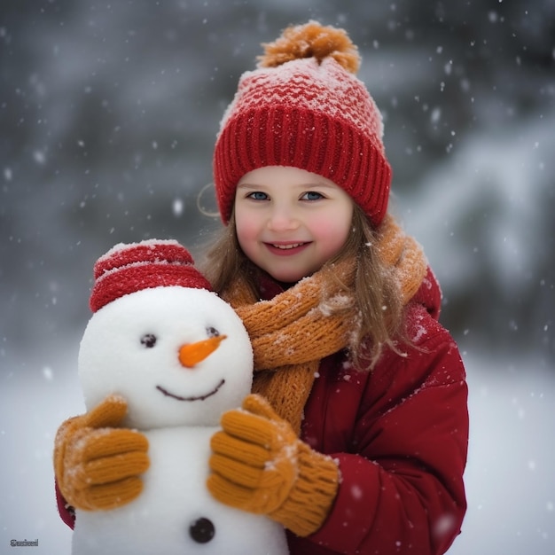 Kinder, die im Schnee spielen, sind pures Glück