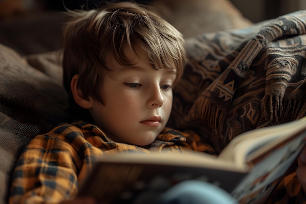 Foto kinder, die sich mit dem lesen beschäftigen