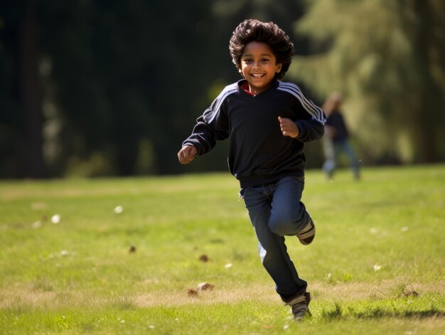 Foto kinder feiern das leben der einfachsten vergnügungen