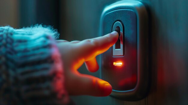 Foto kinder-hand-finger-touch-lock-sicherheit digitale hochschutz-technologie