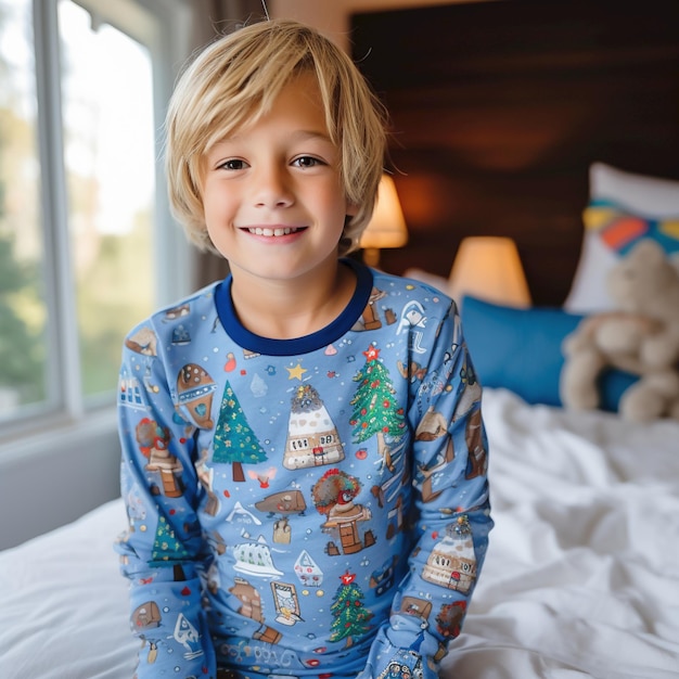 Kinder-Pijamas mit Winter-Langen Ärmeln-Pijama-Set