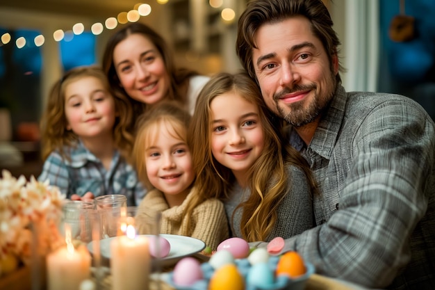 Kinder und Eltern bereiten sich auf Ostern vor