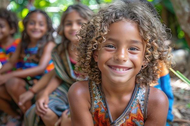 Kinder verschiedener Nationalitäten spielen zusammen