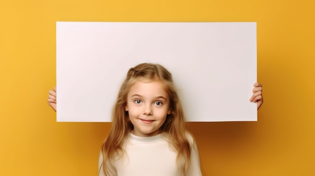 Kindermodelle Schulbildung Banner gelber Hintergrund
