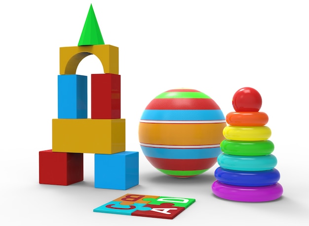 Kinderspielzeug in einfacher Form