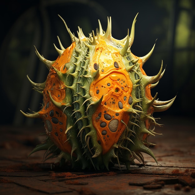 Kinematic Kiwano Kingdom Ultra Realista 16k UHD Arte digital del melón con cuernos