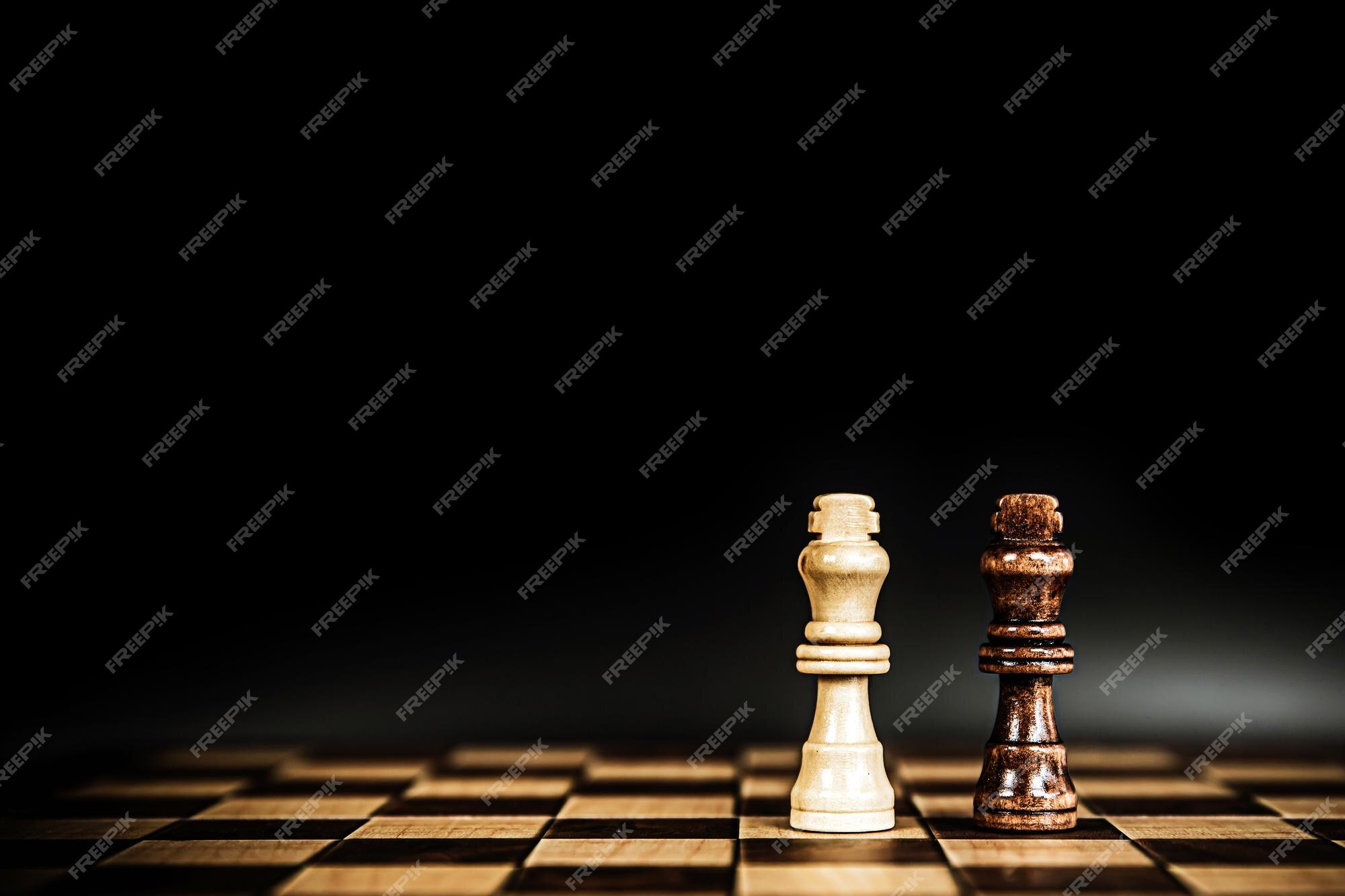 King chess fica em conceitos de tabuleiro de xadrez de desafio de