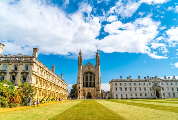 King's College (iniciado en 1446 por Enrique VI). Edificios históricos en Cambridge, Reino Unido.