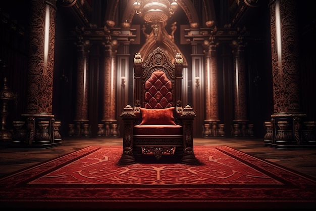 King Throne ilustração imagem generativa ai