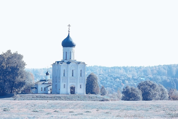 Kirche Sommerlandschaft Orthodoxe / Sommerlandschaft, Glaube Religion Architektur Russlands