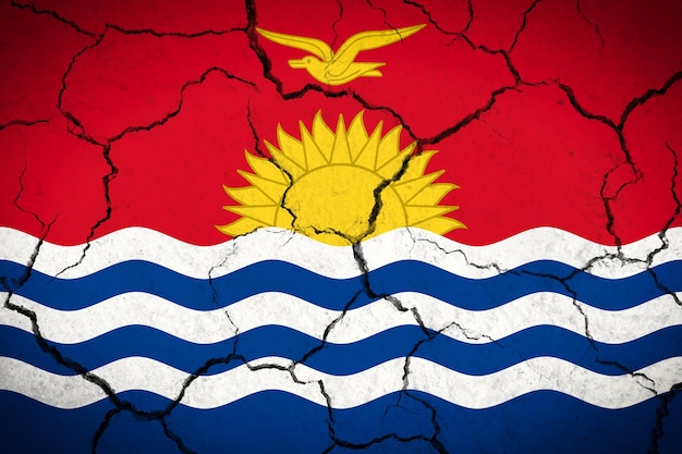 Kiribati rachou a bandeira do país