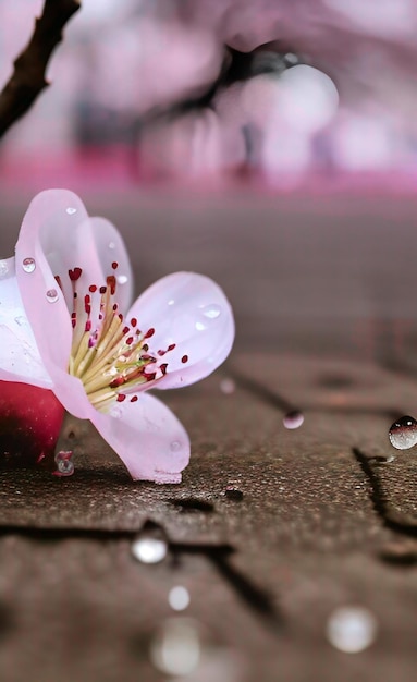 Foto kirschblüte blüht hintergrund