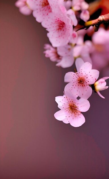 Foto kirschblüte blüht hintergrund