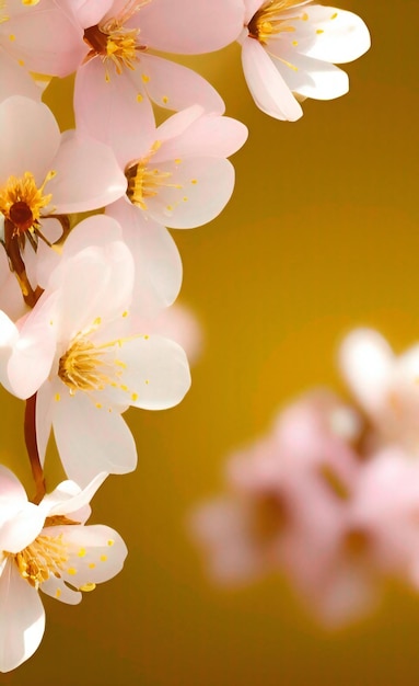 Foto kirschblüte blüht hintergrund