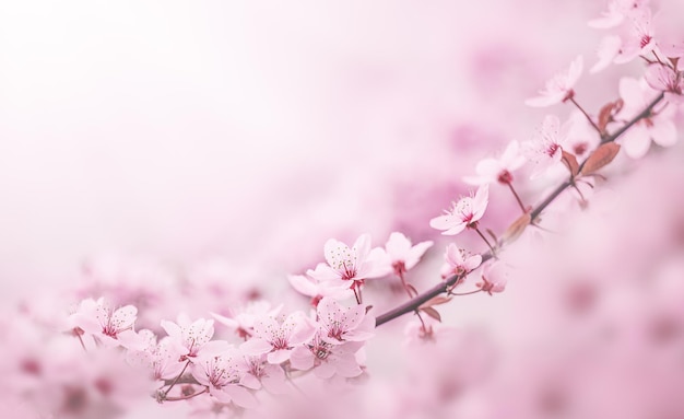 Kirschblüte oder Sakura-Blume auf grünem Hintergrund der Natur