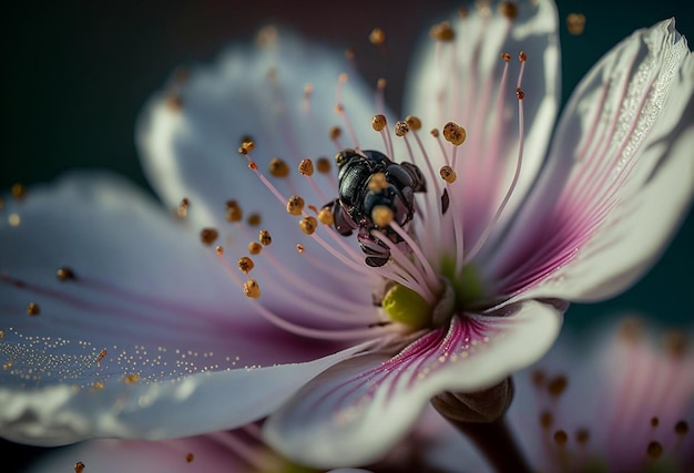 Kirschblüten- oder Sakura-Makrobild Generative KI-Illustration