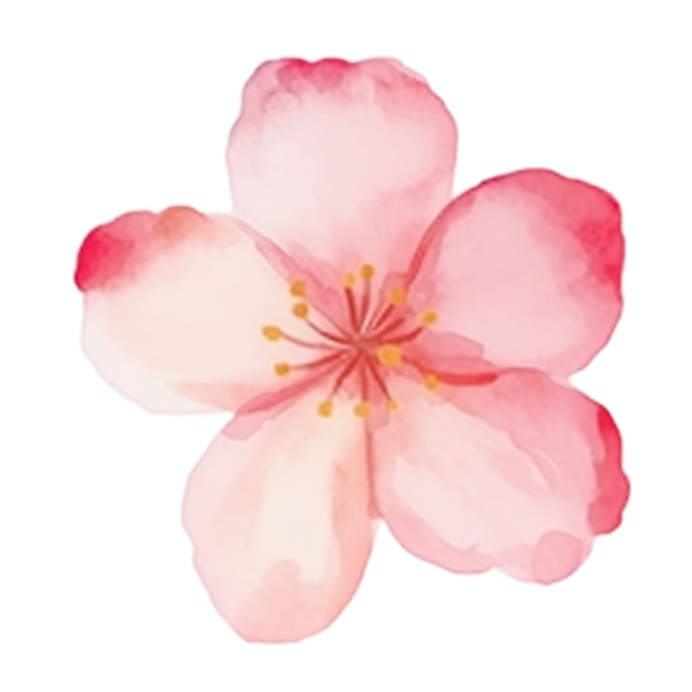 Kirschblüten schöne Sakura-Zweige, Blumen und Blütenblätter Illustration