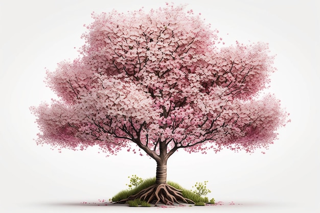 Kirschblütenbaum 3D-Illustration Generative ai