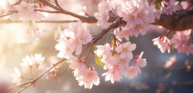 Kirschblütenhintergrund Illustration AI GenerativexA