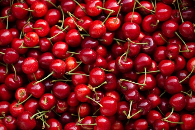 Kirschhintergrund - rote süße reife Beeren