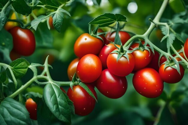 Kirschtomaten an einer Rebe