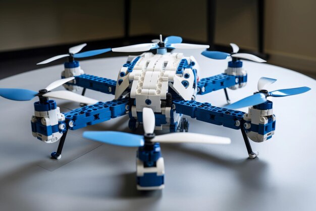 Foto kit de construcción de plástico para drones generate ai